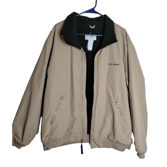 Vintage LL Bean Men's Nylon Warm Up Fleece Lined Jacket Zip Front XL - Picture 6 of 6